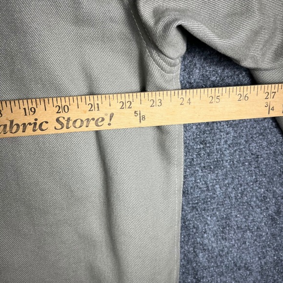 Vintage Marlboro Work Jacket Mens L Khaki Tan Leather Collar Plaid Lined Chore - Picture 5 of 7